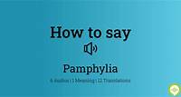 Pamphylia Pronunciation
