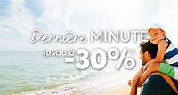 Profitez dès aujourd'hui de réductions jusqu'à -30% sur vos vacances de dernière minute en juin ! Je fonce