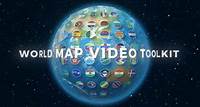 Ferramentas de Vídeo com Mapa Mundi (Flexible Duration) | Renderforest