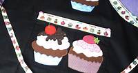 desenho de cupcake patchwork