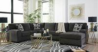 Rent Signature Design by Ashley Ballinasloe 3-Piece Sectional with Chaise- Smoke