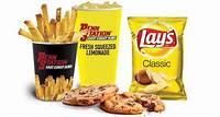 Fries, Lemonade, chips and cookies