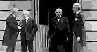 (Left to right) The “Big Four”: David Lloyd George of Britain, Vittorio Orlando of Italy, Georges Clemenceau of France, and Woodrow Wilson of the United States, the principal architects of the Treaty of Versailles.