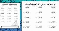 Ficha de actividad: Divisiones de 4 cifras con restos