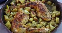 Recette - Cuisses de poulet et pomme de terre au four en vidéo - 750g.com