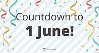 Countdown to 1 June - Calendarr