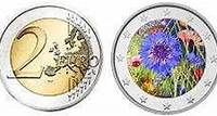 Commémorative 2 euros Estonie 2024 UNC en couleur type D - Le Bleuet (en prévente)