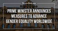 Prime Minister announces measures to advance gender equality worldwide