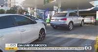 Goiânia tem Dia Livre de Impostos nesta quinta-feira; motoristas fazem fila para abastecer com gasolina a R$ 3,30