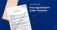 6 Appointment Letter Formats, Sample, Free Templates - Razorpay Payroll