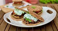 Greek Burgers with Feta and Roasted Red Pepper - Joy Bauer