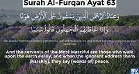 Surah Furqan Ayat 63 (25:63 Quran) With Tafsir - My Islam