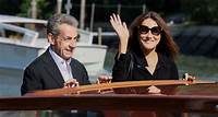 Carla Bruni et Nicolas Sarkozy complices et amoureux à la Mostra de Venise