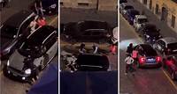 Aggrappati auto alle Colonne IL VIDEO Lite e caos in via San Vito, ubriaco in auto travolge 5 ragazzi che si aggrappano alla macchina: il video