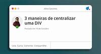 3 maneiras de centralizar uma DIV