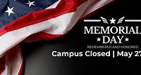 MCC closing May 27 for Memorial Day