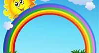 sun and rainbow - online puzzle