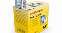 Markenbox "Brieftaube", Briefmarke zu 0,85 €, 100er-Box