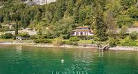 historical lakefront villa with a beach by lake como On the shores of Lake Como, which can be reached privately thanks to a private dockyard and a beach, we offer this unique property for sale in the town of Griante.