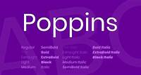Poppins Font Family · 1001 Fonts