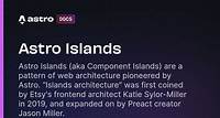 Astro Islands