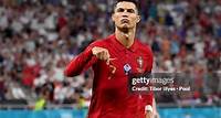 Cristiano Ronaldo of Portugal celebrates after scoring their side's first goal during the UEFA Euro 2020 Championship Group F match between Portugal