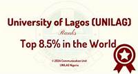 UNILAG Ranks Top 8.5% in the World