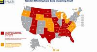 Attacks on Gender Affirming Care by State Map
