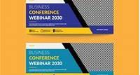 Business conference horizontal web banner.Template for web banner, web page development, banner, magazine page. Vector eps 10.eps