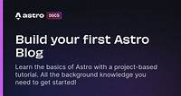 Build your first Astro Blog