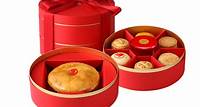 經典緣禮盒(葷) 以大紅時尚的圓形禮盒搭配棗泥核桃糕及手工中式喜餅，每一塊圓弧都是珍藏心意，傳遞圓滿的祝福。