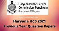 Haryana HPSC HCS Previous Year Papers PDF Download - Haryana Jobs