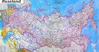 Russland karte mit Städten