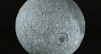 Look at the 3D map of the Moon as taken by the Clementine spacecraft