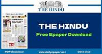 The Hindu ePaper Download Daily After 07:00 AM[Today] - Dailyepaper.net