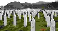 Gravestones at the Srebrenica-Potočari Memorial Centre, opened in 2003, in Bosnia and Herzegovina.