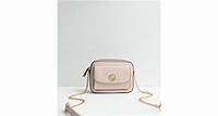 Cream Leather-Look Pocket Front Cross Body Bag | New Look