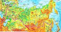 Physische landkarte von Russland
