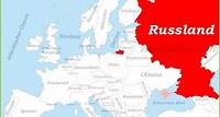 Russland auf der karte Europas
