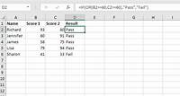 IF function in Excel