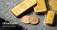 Edelmetalle bestellen Bestellen Sie Gold und Silber einfach bequem online über unseren Partner Reisebank.