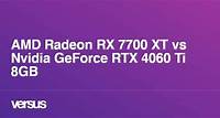 AMD Radeon RX 7700 XT vs Nvidia GeForce RTX 4060 Ti 8GB: Qual a diferença?