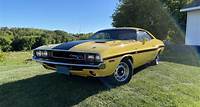1970 Dodge Challenger R/T true V-Code 440 Six Pack car came new from factory in high impact banana y