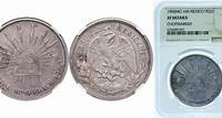 Mexico 1900 Mo AM 1 Peso Silver (.9027) (8226000) 27.073g NGC XF Chopmarked Colonial Rare