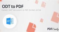 ODT para PDF: Converta arquivos ODT para PDF com um clique