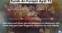 Surah Furqan Ayat 72 (25:72 Quran) With Tafsir - My Islam