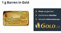 1g Goldbarren kaufen | Preis vergleichen mit GOLD.DE