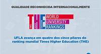 UFLA está no ranking mundial das melhores universidades e avança em vários quesitos