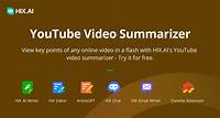 YouTube Video Summarizer - AI Summarizer for Videos | HIX.AI