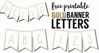 gold banner letters